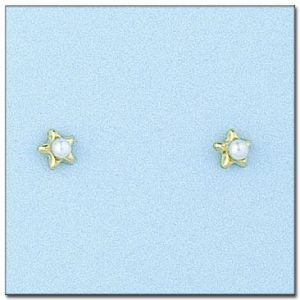 Pendientes oro 18kl estrellas