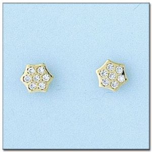 Pendientes oro 18kl circonitas