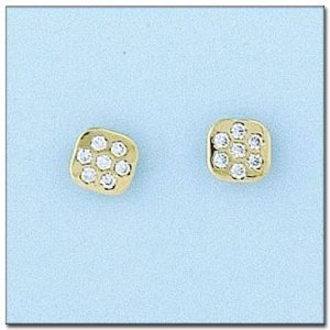 Pendientes oro 18kl circonitas