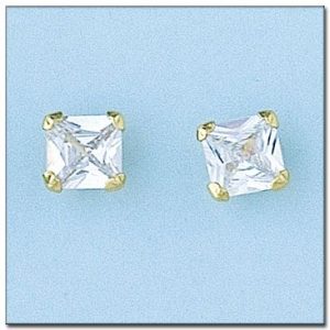 Pendientes oro 18kl – 7×7