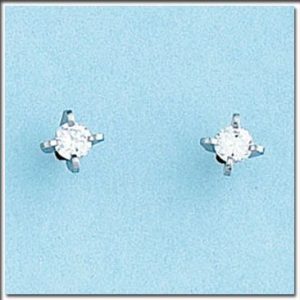 Pendientes oro blanco 18kl – 5.50mm