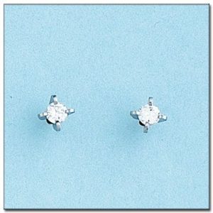 Pendientes oro blanco 18kl – 4.50mm