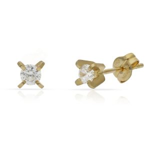 Pendientes oro 18kl – 4mm
