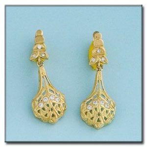 Pendientes oro 18kl circonitas