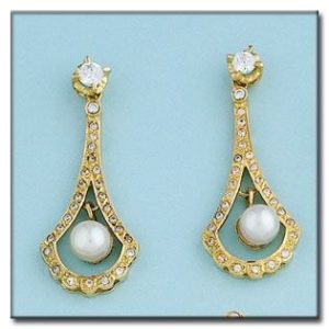 Pendientes oro 18kl perlas