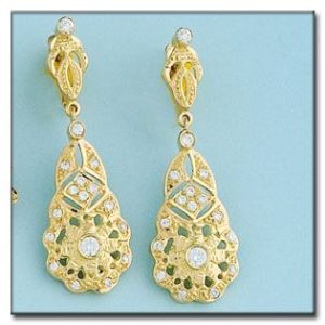 Pendientes oro 18kl circonitas