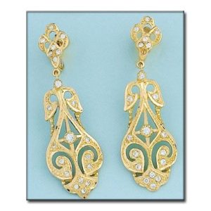 Pendientes oro 18kl circonitas