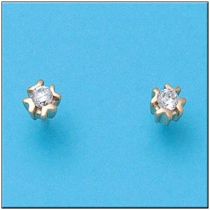 Pendientes oro 18kl circonitas
