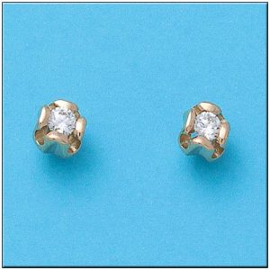 Pendientes oro 18kl circonitas