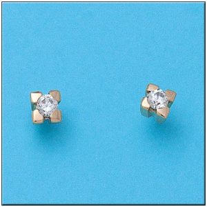 Pendientes oro 18kl circonitas
