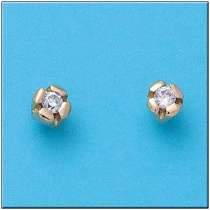 Pendientes oro 18kl circonitas