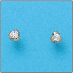 Pendientes oro 18kl circonitas