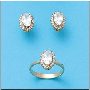 Pendientes oro 18kl circonitas