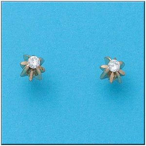 Pendientes oro 18kl circonitas