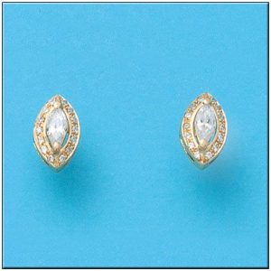 Pendientes oro 18kl circonitas