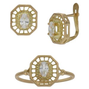 Pendientes oro 18kl circonitas