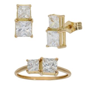 Pendientes oro 18kl circonitas