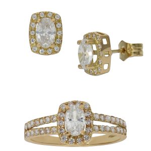 Pendientes oro 18kl circonitas