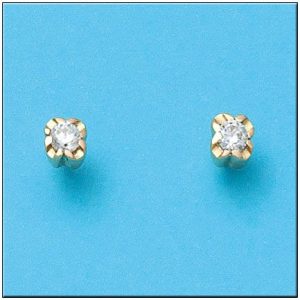 Pendientes oro 18kl circonitas