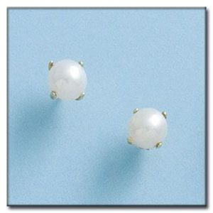 Pendientes oro 18kl perlas 6mm