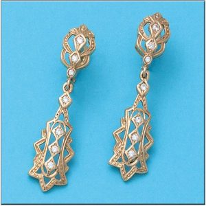 Pendientes en oro de 18kl circonitas