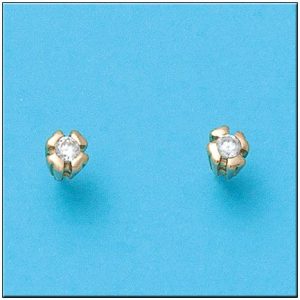 Pendientes oro 18kl circonitas
