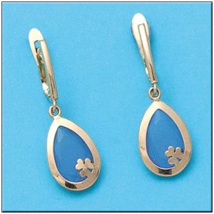 Pendientes oro 18kl flor
