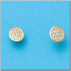 Pendientes oro 18kl redondos 8mm