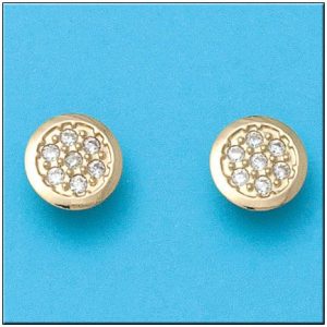 Pendientes oro 18kl redondos 11mm