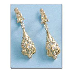 Pendientes oro 18kl circonitas