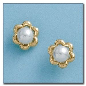 Pendientes oro 18kl perlas 10mm
