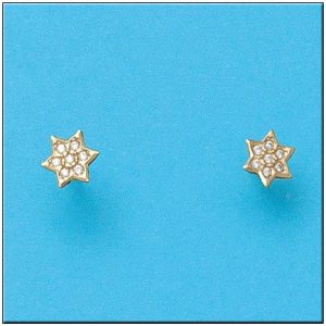 Pendientes oro 18kl estrellas