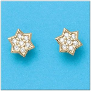 Pendientes oro 18kl estrellas