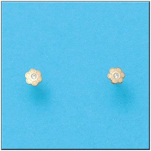 Pendientes oro 18kl flor