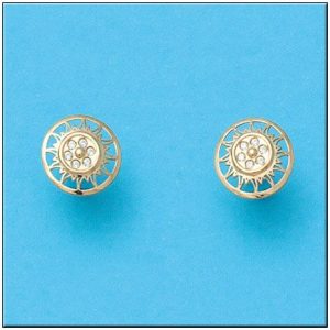 Pendientes oro 18kl redondos