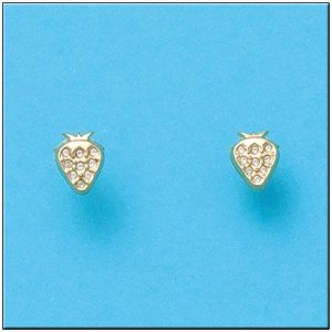 Pendientes oro 18kl fresas