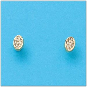 Pendientes oro 18kl ovalado