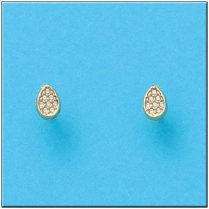 Pendientes oro 18kl gota