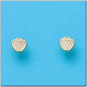 Pendientes oro 18kl manzana