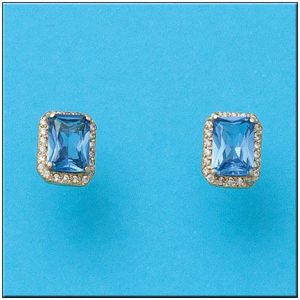 Pendientes oro 18kl rectangular