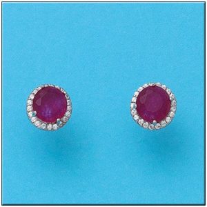 Pendientes oro blanco 18kl circonitas