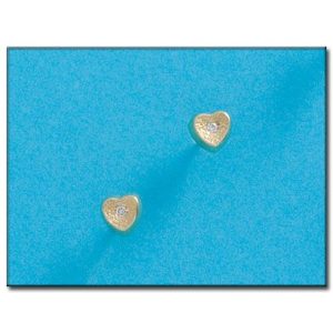 Pendientes oro 18kl corazon