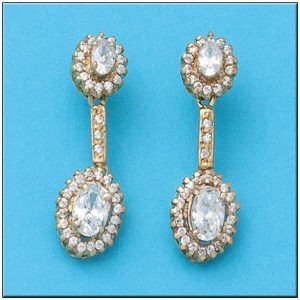 Pendientes oro 18kl circonitas