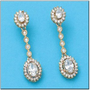 Pendientes oro 18kl circonitas