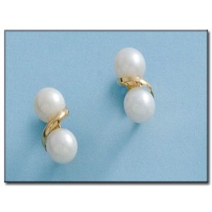 Pendientes en oro de 18kl con perlas