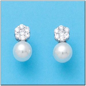 Pendientes oro blanco 18kl