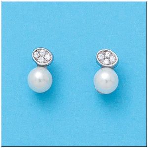 Pendientes oro blanco 18kl