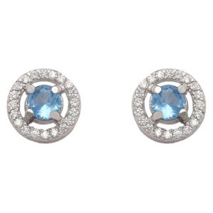 Pendientes oro blanco 18kl redondos
