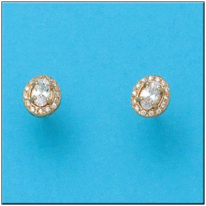 Pendientes oro 18kl oval