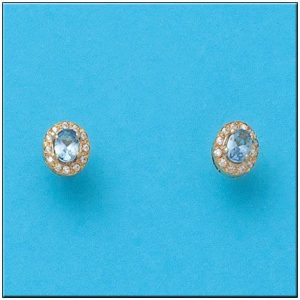 Pendientes oro 18kl oval